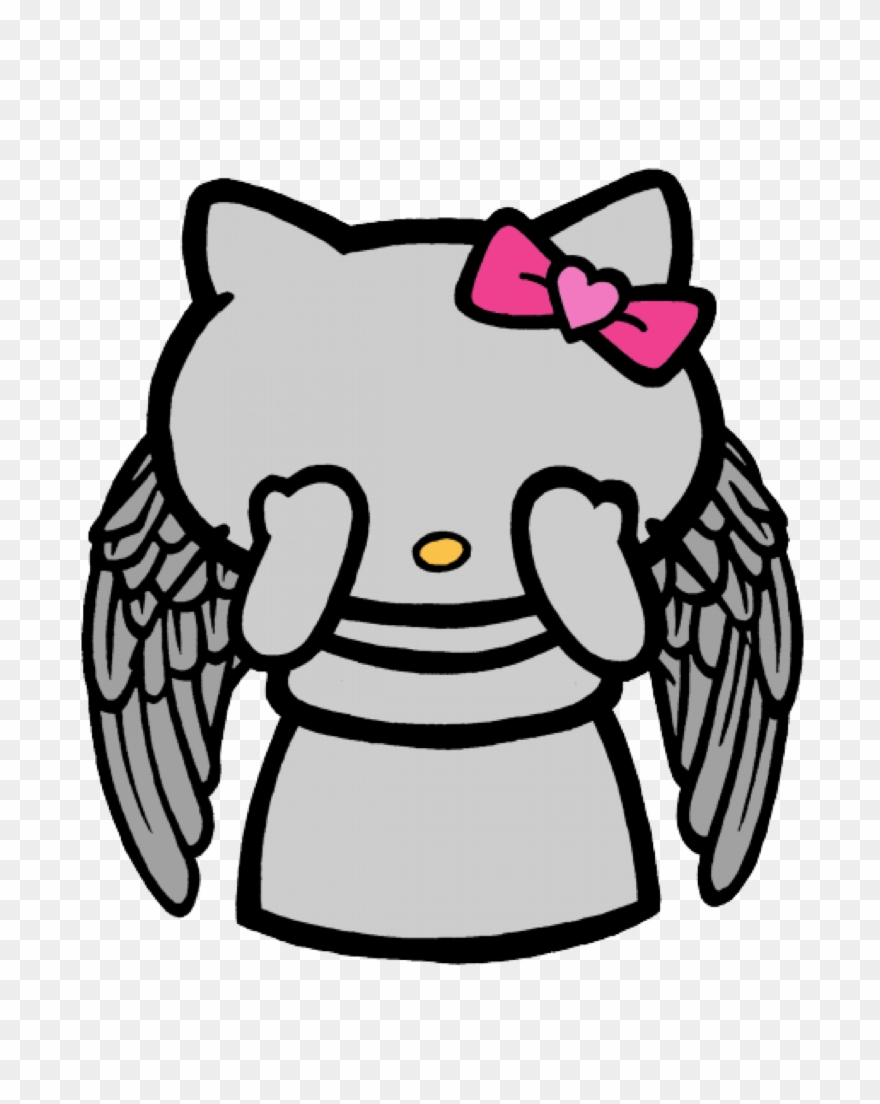 Hello Kitty Angel Dr Clipart Hello Kitty The Doctor - Hello Kitty Weeping Angel - Png Download