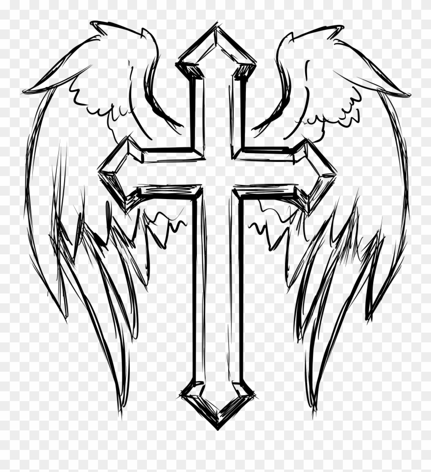 Download Download Wing Svg Clip Art Cross With Wings Svg Png Download 124081 Pinclipart