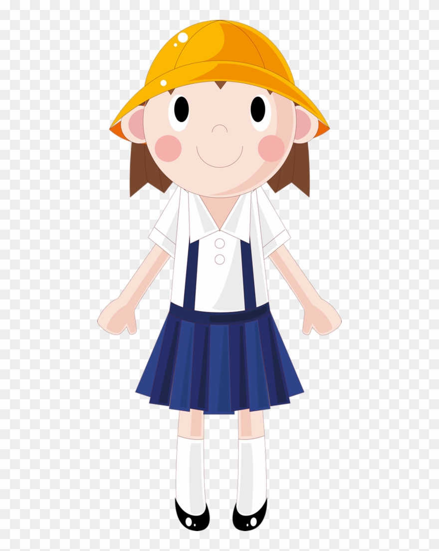 School Children 113 - 女の子 小学生 服 イラスト Clipart