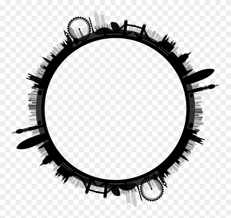 London Black M Skyline Clipart
