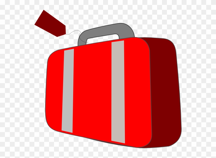 Red Suitcase Clip Art At Clker - Png Download