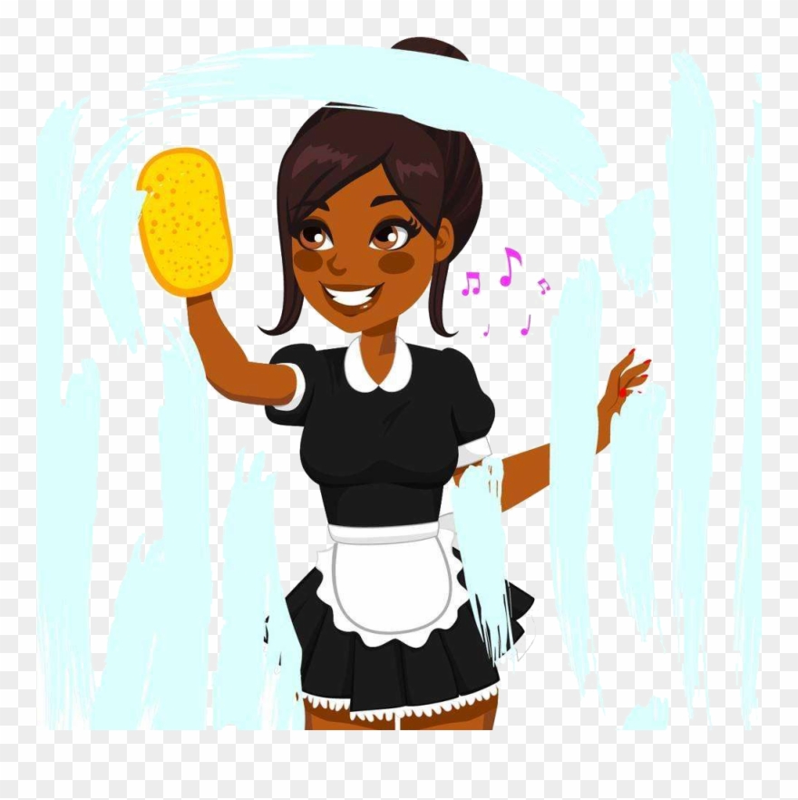 Clean Clipart Maid Cleaning - Png Download