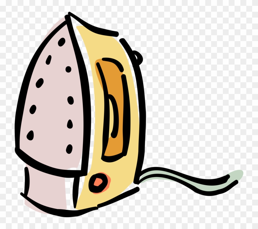 Electric Clothes Vector Image Illustration Of - Energy Transformation Of An Iron Clipart