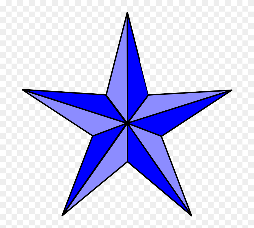 Blue Nautical Star Clip Art - Clipart Star Blue - Png Download