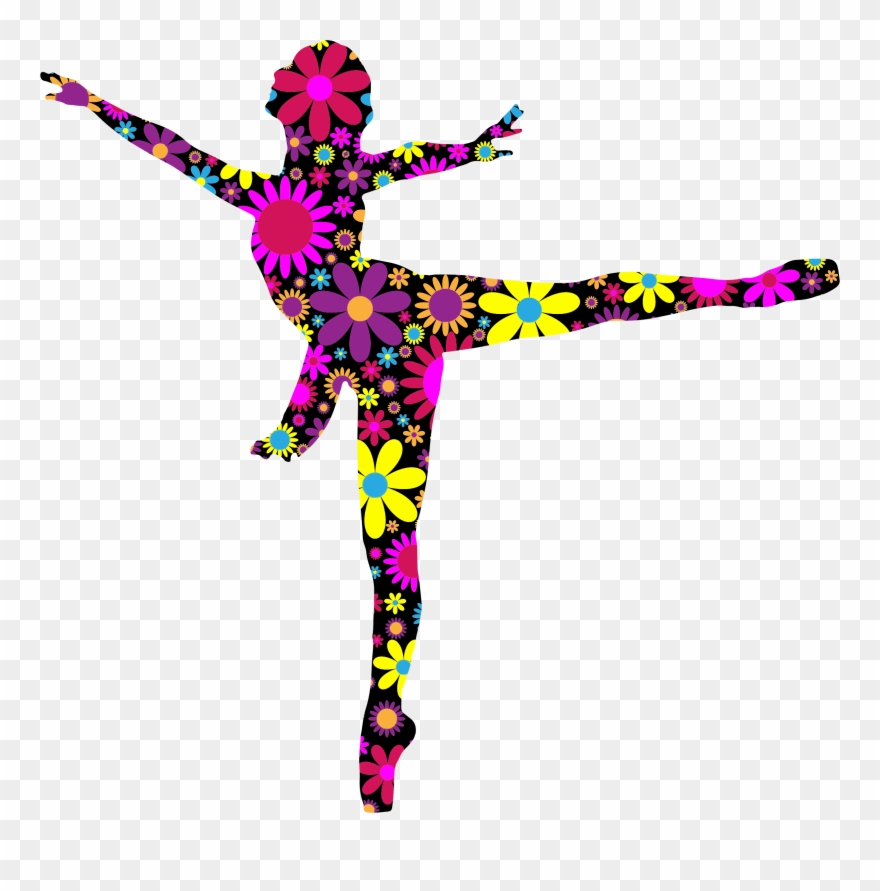 Couple Dancing Silhouette Clip - Colorful Ballerina Silhouette - Png Download
