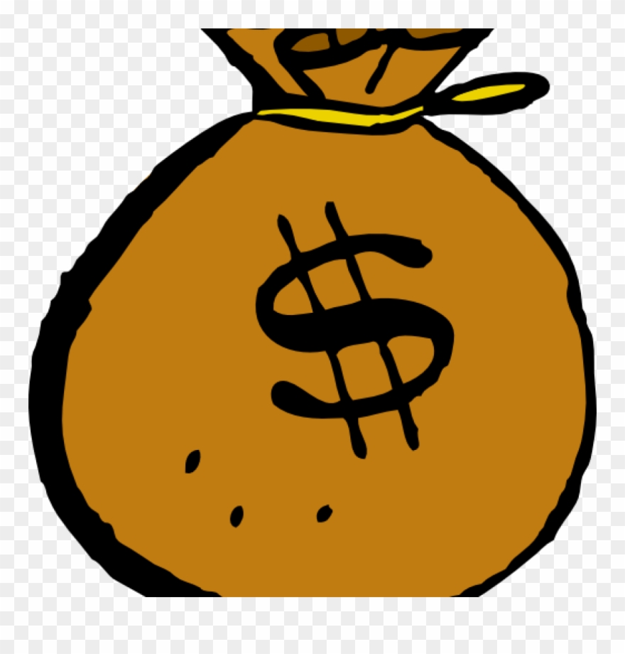 Sack Of Money Clipart Sack Of Money Clipart Brown Bag - Money Bag Cartoon Png Transparent Png