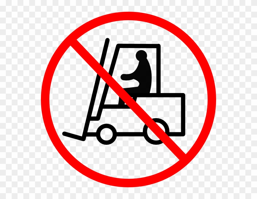 No Forklift Warning Sign Clipart