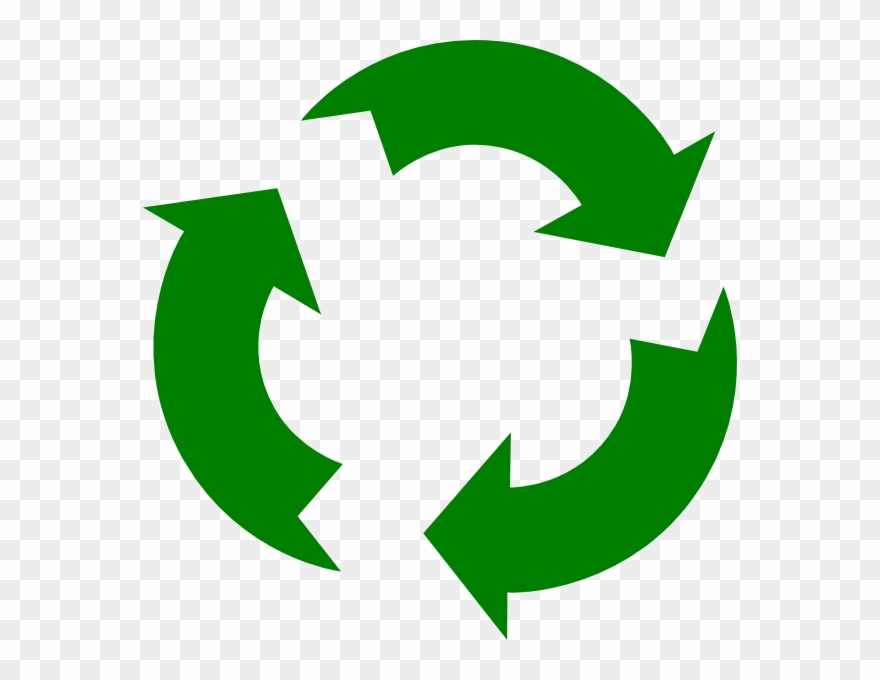 Green Arrows Recycle Clip Art - Recycle Arrows - Png Download