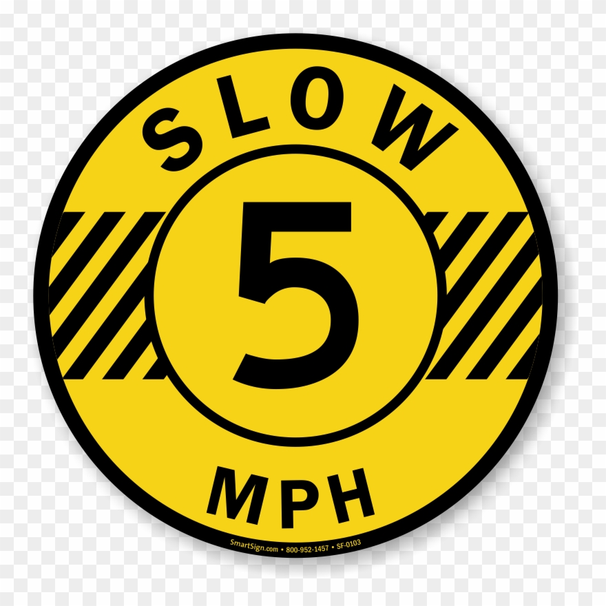 Forklift Speed Limit Signs - Circle Clipart