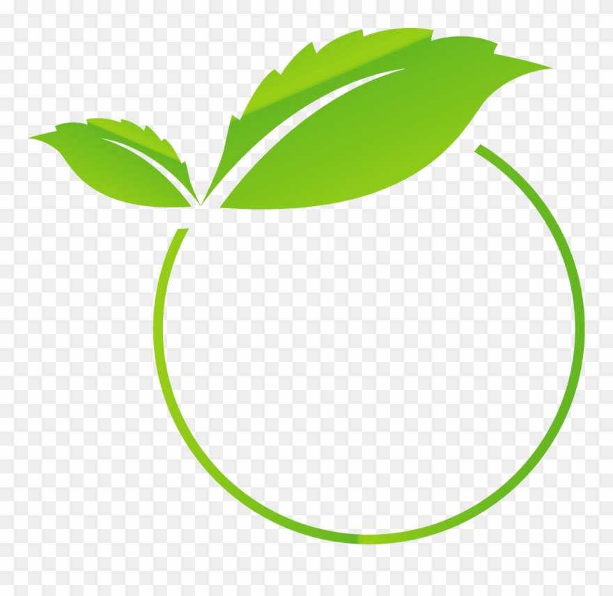 Euclidean Painted Circle Transprent - Green Leaf Vector Png Clipart