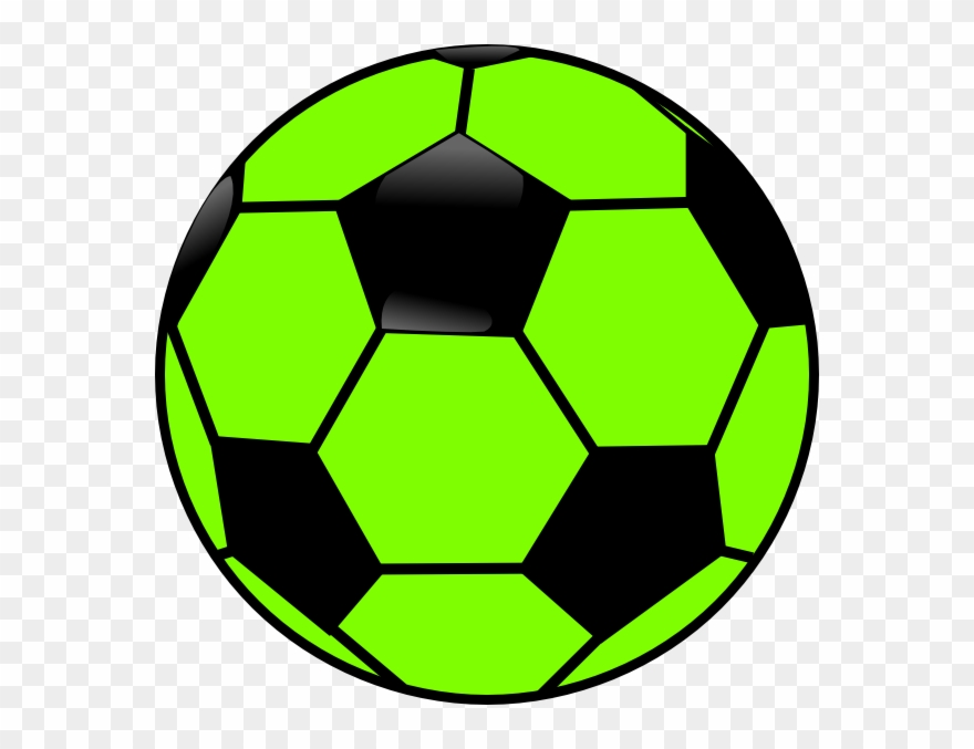 Leaf Clipart Black And White - Green And Black Soccer Ball - Png Download