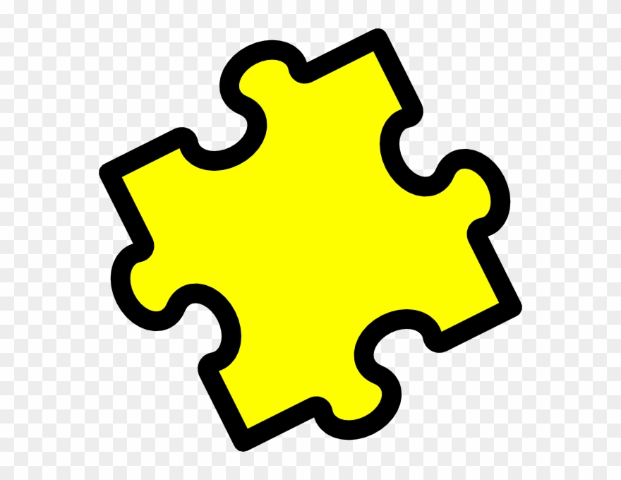 Yellow Puzzle Piece Clip Art - Puzzle Piece Clipart - Png Download