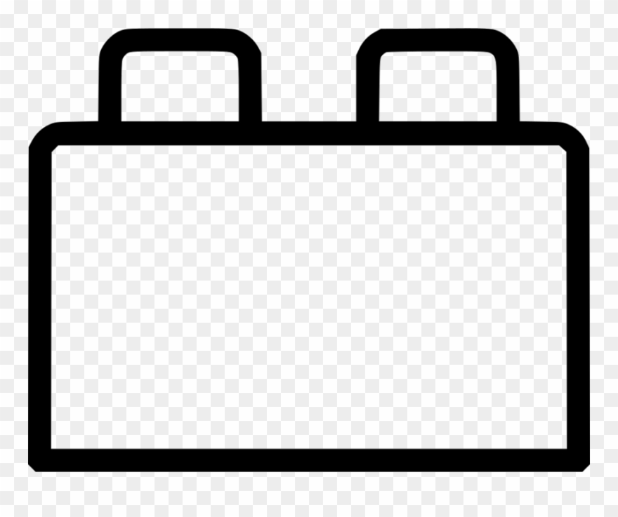 Briefcase Outline Clipart Briefcase - Lego Brick Icon Png Transparent Png