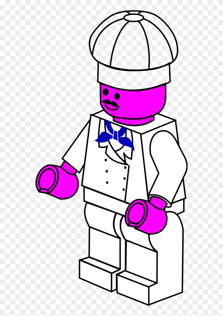 Lego Town Chef - Lego Vector Clipart