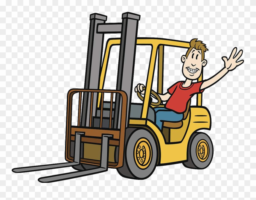 Heavy Equipment Illustration Open - Forklift Illustration Clipart