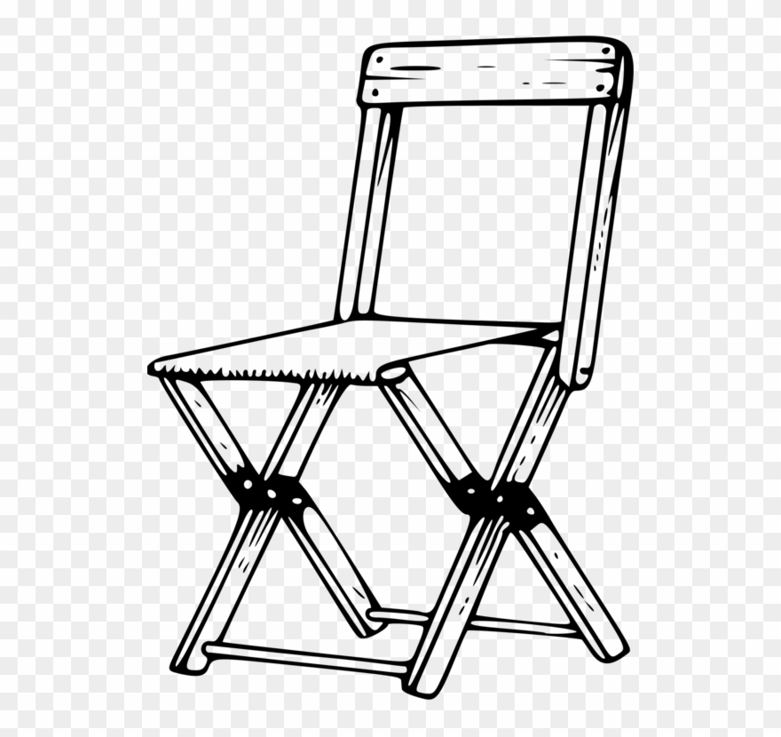 Table Folding Chair Camping Furniture - Chair Clipart Black And White Png Transparent Png