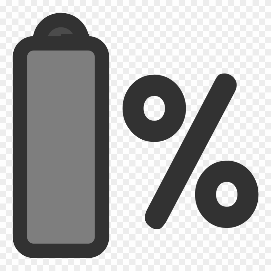 Battery Percentage Icon Png Clipart