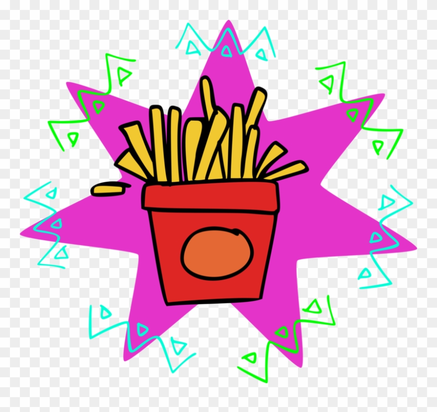 French Fries Potato Chip Line Art Clipart