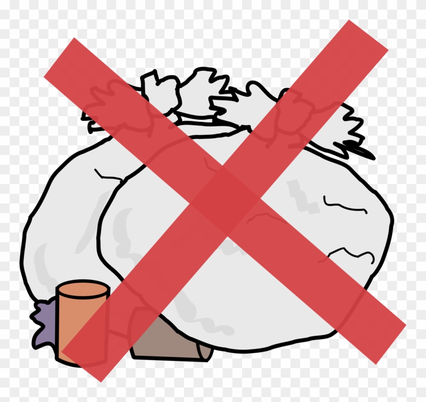 Drawing Waste Line Art Silhouette - No Dumping Sign Clip Art - Png Download
