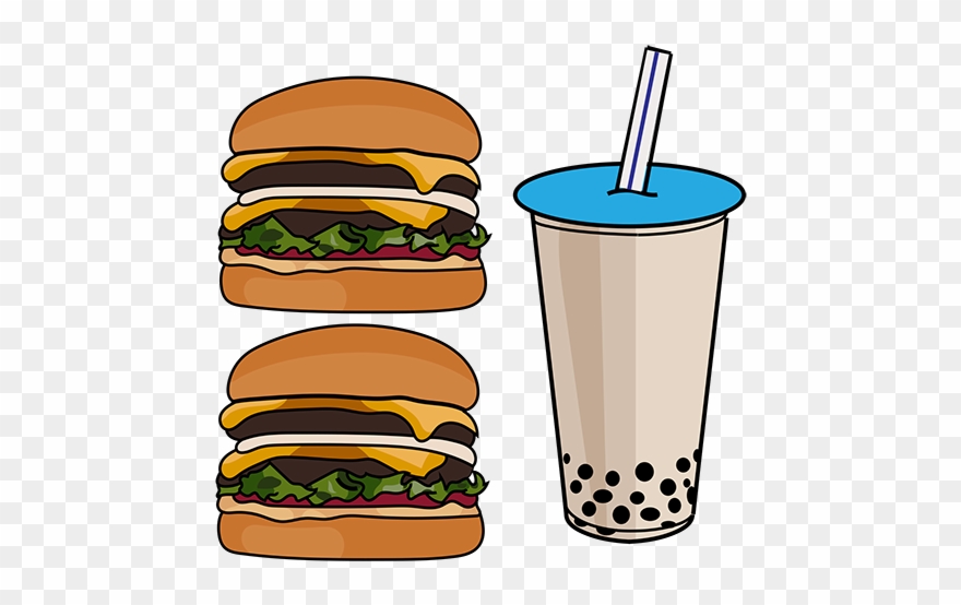 Free Clip Art Burger And Fries - Burger Tumblr Png Transparent Png