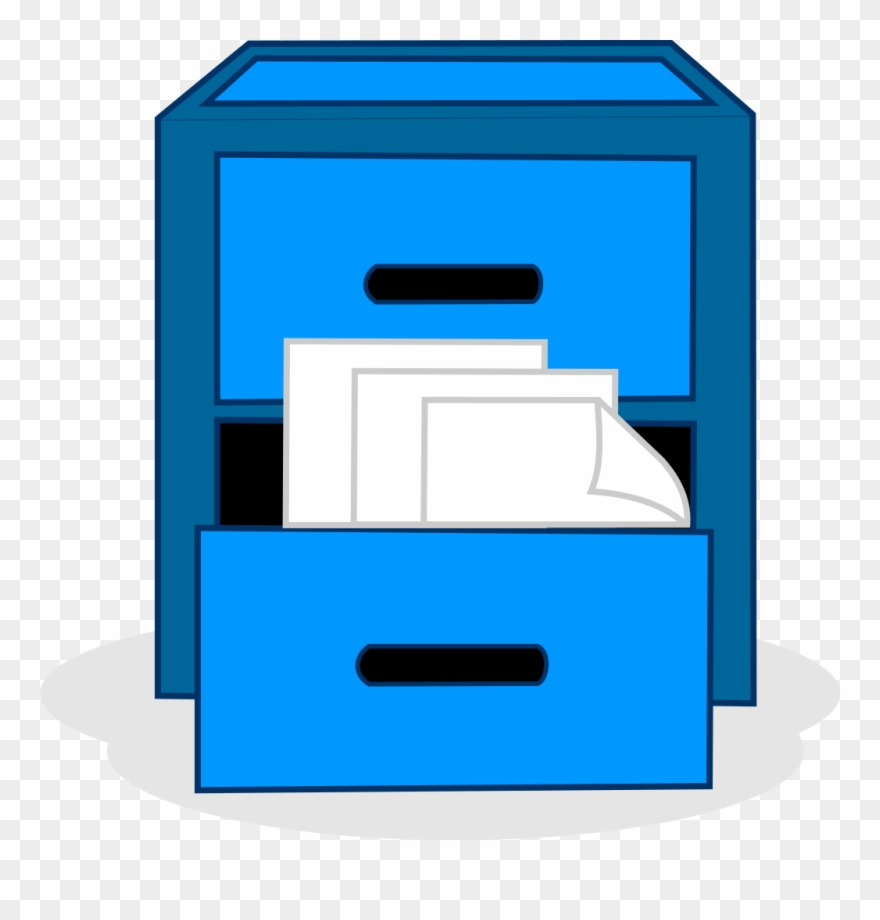 Pin Filing Cabinet Clipart - File Drawer Clip Art - Png Download