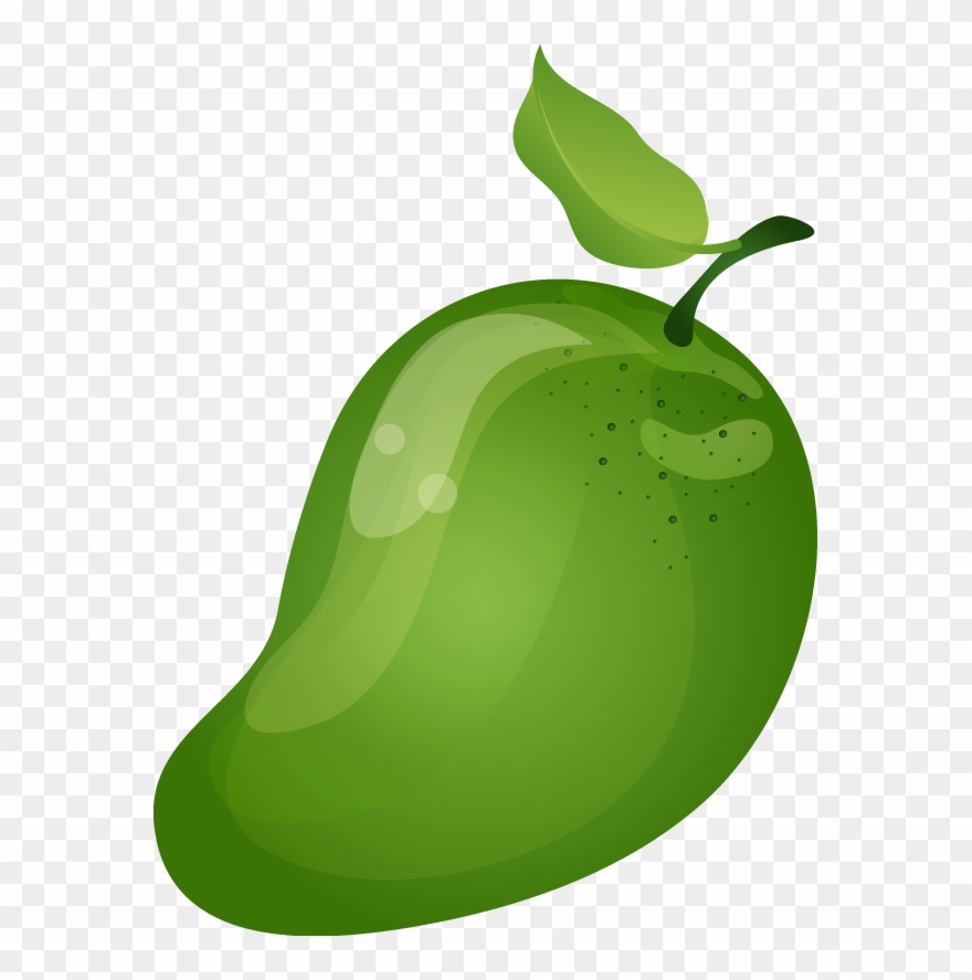 Green Mango Clipart - Mango Green Clip Art - Png Download