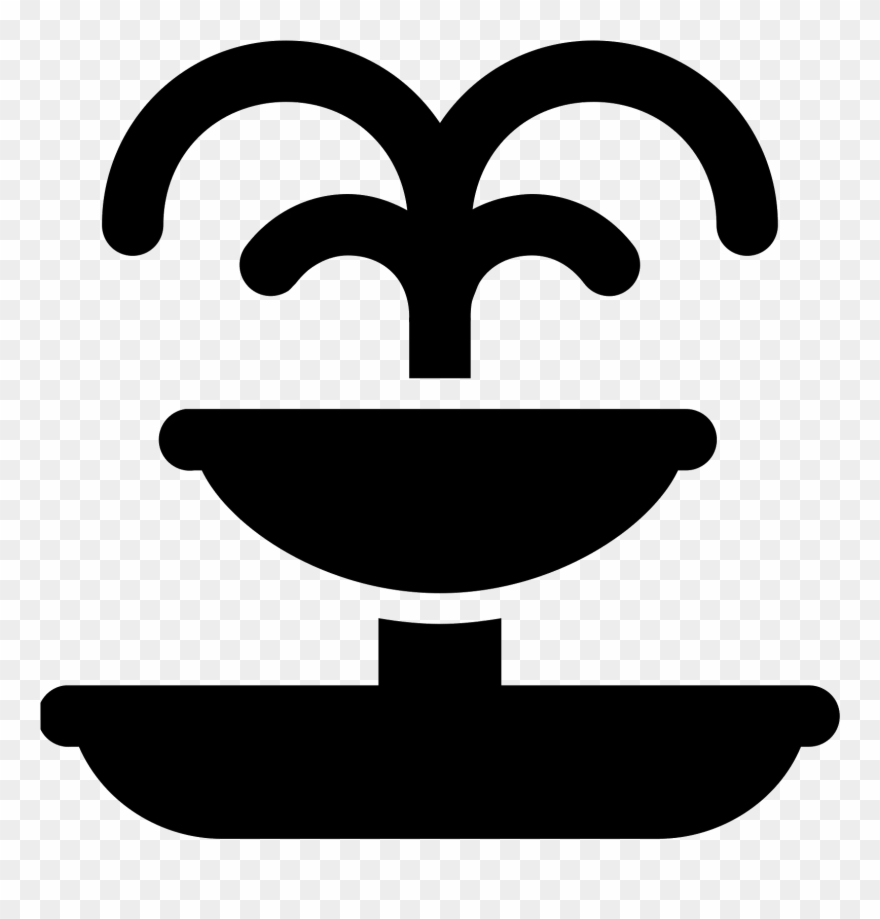 Fountain Clipart Round Water - Fountain Icon - Png Download