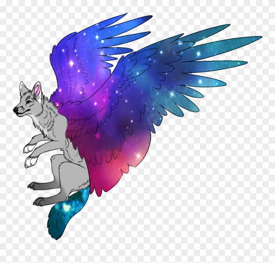 Wolves Transparent Galaxy Clip Art Freeuse - Wolf Drawing - Png Download
