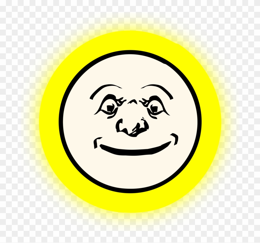 Full Moon Smiley Computer Icons - Moon Clip Art - Png Download