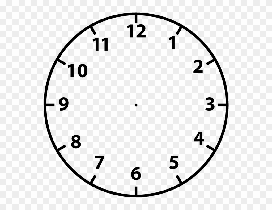 Clock Face Clip Art - Blank Analog Clock Clipart - Png Download