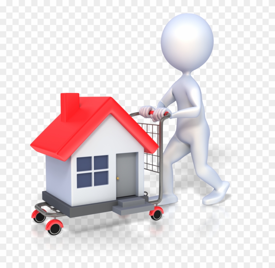 Garage Clipart Detached House - Buying House Png Transparent Png
