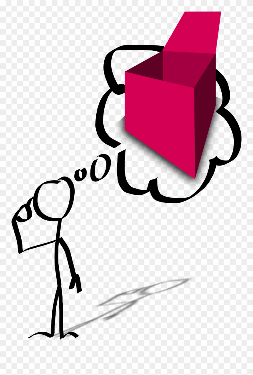 Man Thinking Box Empty - Thinking Clip Art - Png Download