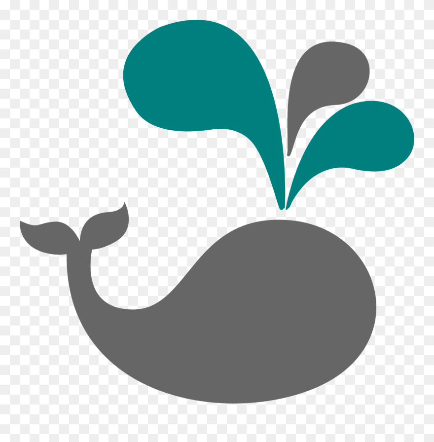 Whale, Blue, Gray, Fountain, Spray, Water, Aquatic - Silueta De Ballena Png Clipart