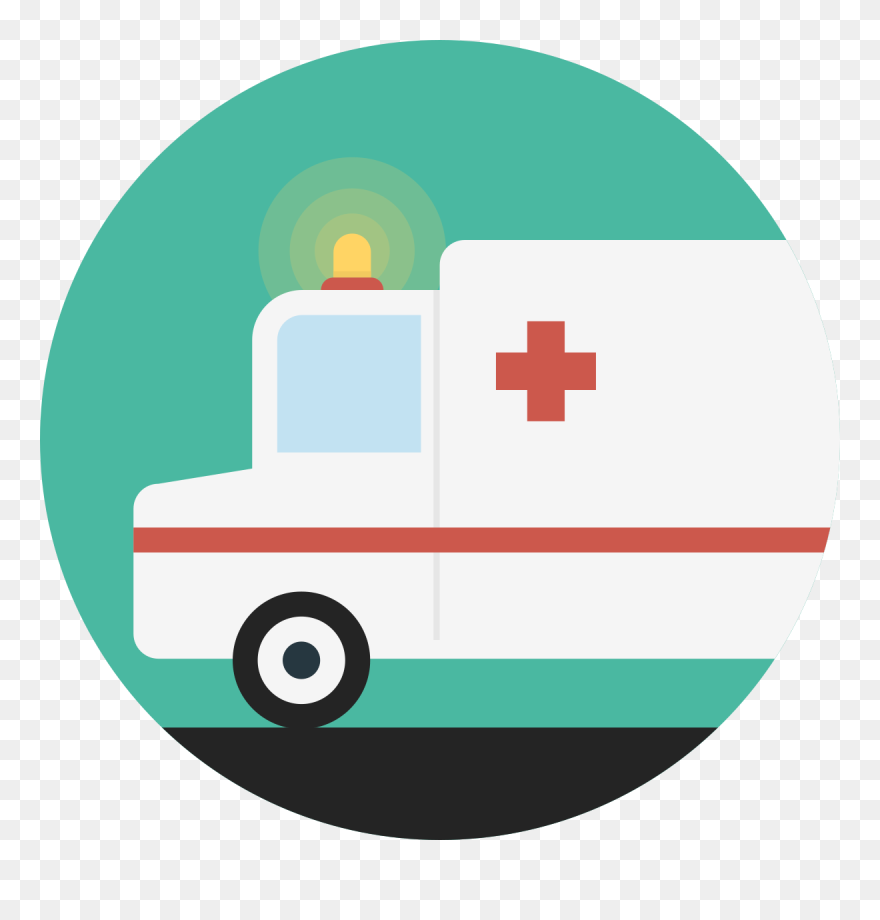 Png Black And White Library Ambulance Clipart Damaged - Ambulance Icon Png Transparent Png