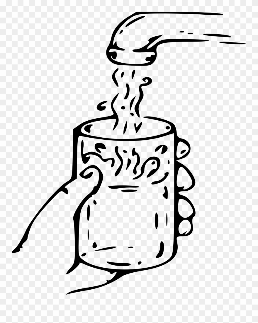 Fountain Clipart Drawing Water - Black And White Clip Art Water - Png Download