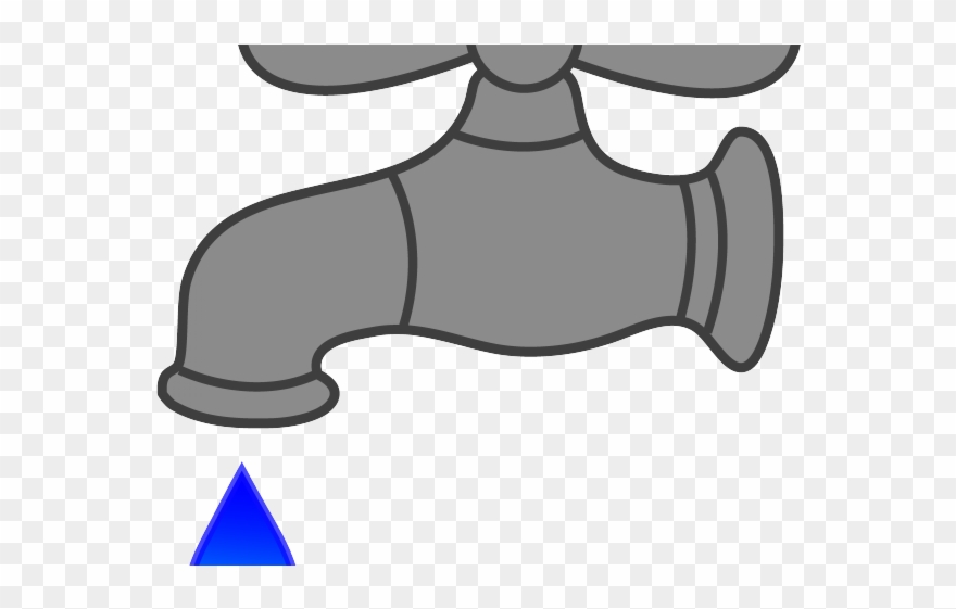 Fountain Clipart Blue Water - Water Tap Cartoon Png Transparent Png