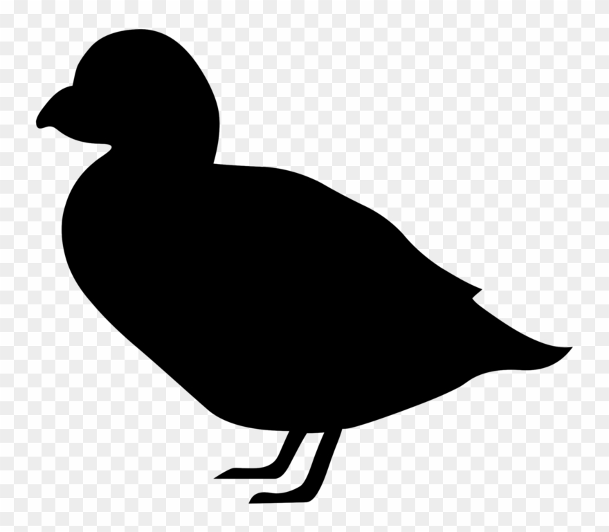 Canada Goose Duck Bird Silhouette - Siluet Tumbuhan Dan Hewan Clipart