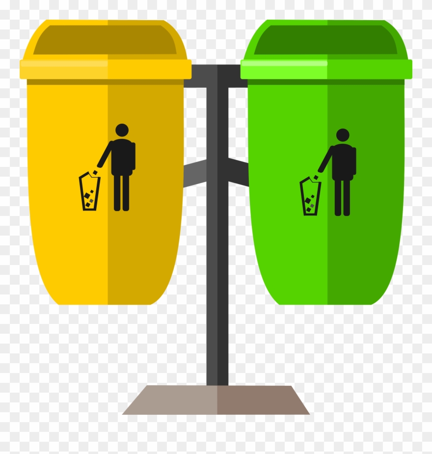 Clipart Trash Can Pertaining To Trash Can Clipart - Sampah Organik Dan An Organik - Png Download