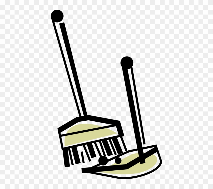 Image Library Broom And Dustpan Clipart - Broom And Dustpan Transparent Background - Png Download
