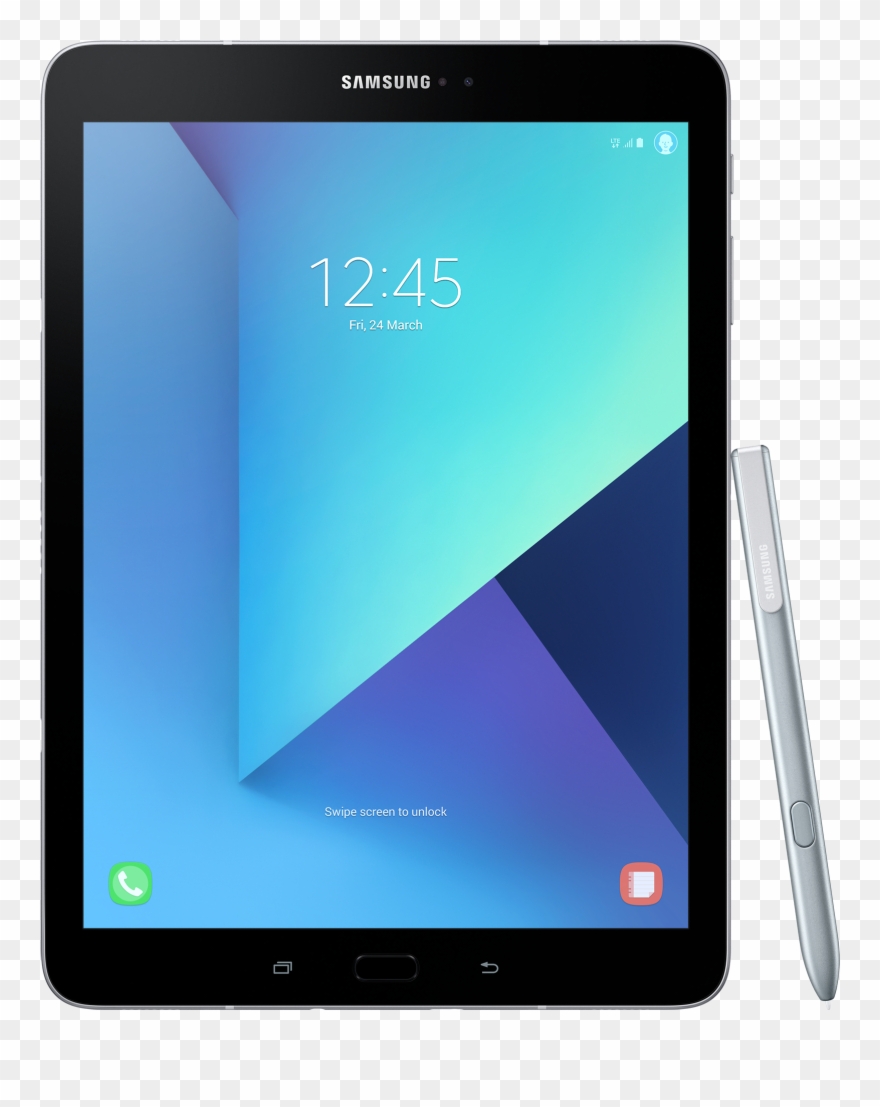 Samsung Drawing Clip Art Clipart Freeuse Stock - Samsung Galaxy Tab S3 - 9.7" Wi-fi - 32gb Silver - Png Download