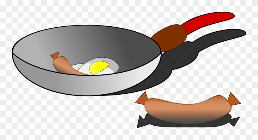 Frying Pan Computer Icons Wok Cookware Food - Gambar Sosis Telur Animasi Clipart