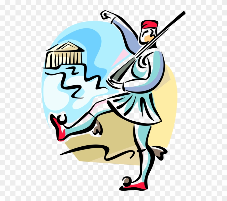 Greece Clip Transparent - Evzone Cartoon - Png Download