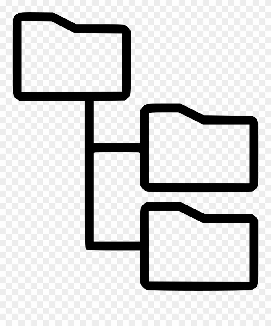Folder Tree Icon Clipart Directory Computer Icons - Font Awesome Hierarchy Icon - Png Download