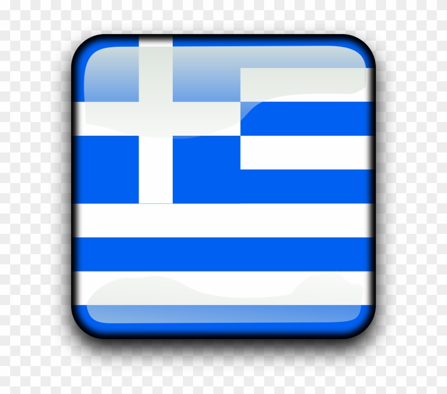 Greek Clip Art Borders - Greece Flag Stamp Png Transparent Png