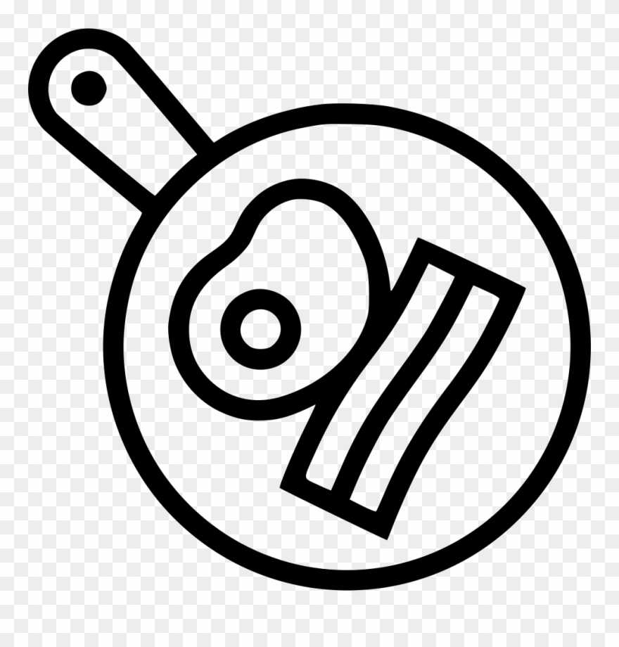 Pan Frying Eggs Bacon Breakfast Svg Png Icon Free Download - Bacon And Egg Clip Art Transparent Png