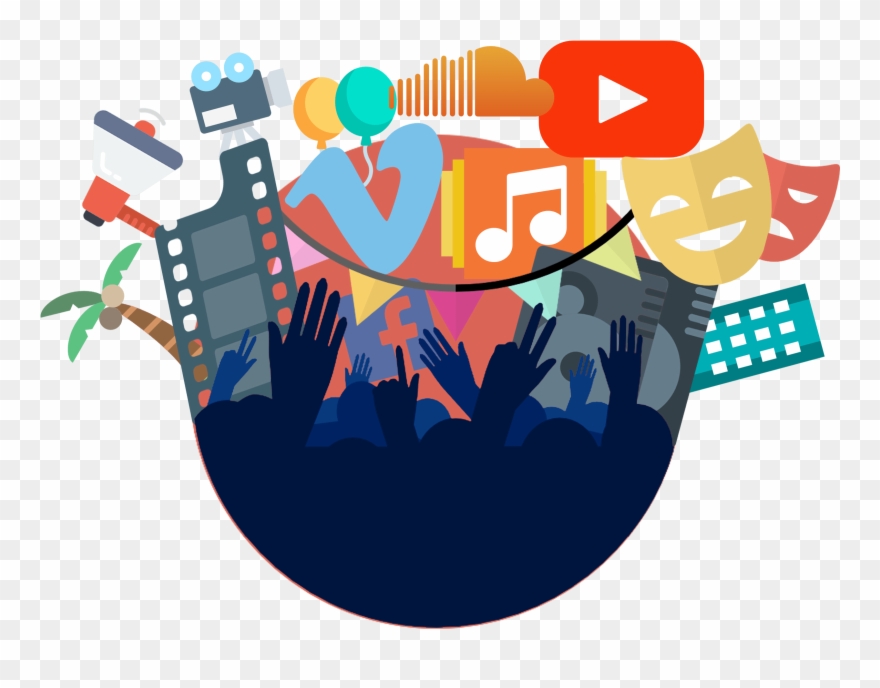 The World Of Media And Entertainment - Graphic Design Clipart