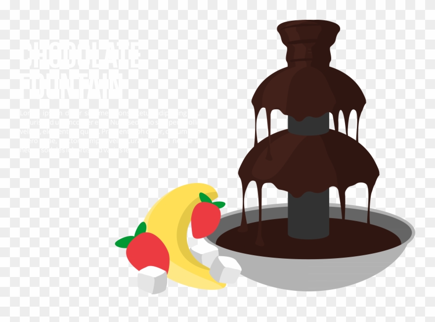 Graphic Chocolate Transparent Stream - Chocolate Fountain 3d Model Free Download Clipart