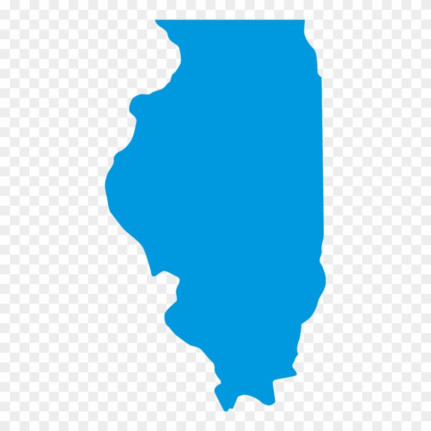 Outline Of Illinois With Chicago - Illinois State Outline Clipart