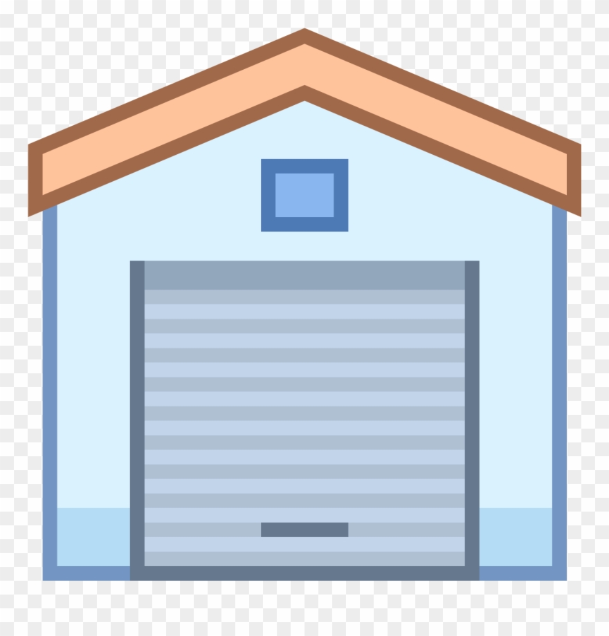 Clip Art Garage - Cartoon Car In Garage - Png Download
