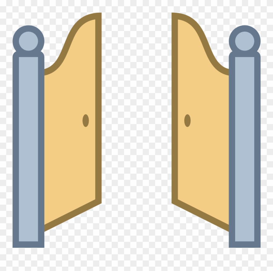 Drawing Doors Front Door - Entrance Gate Gateway Clipart - Png Download